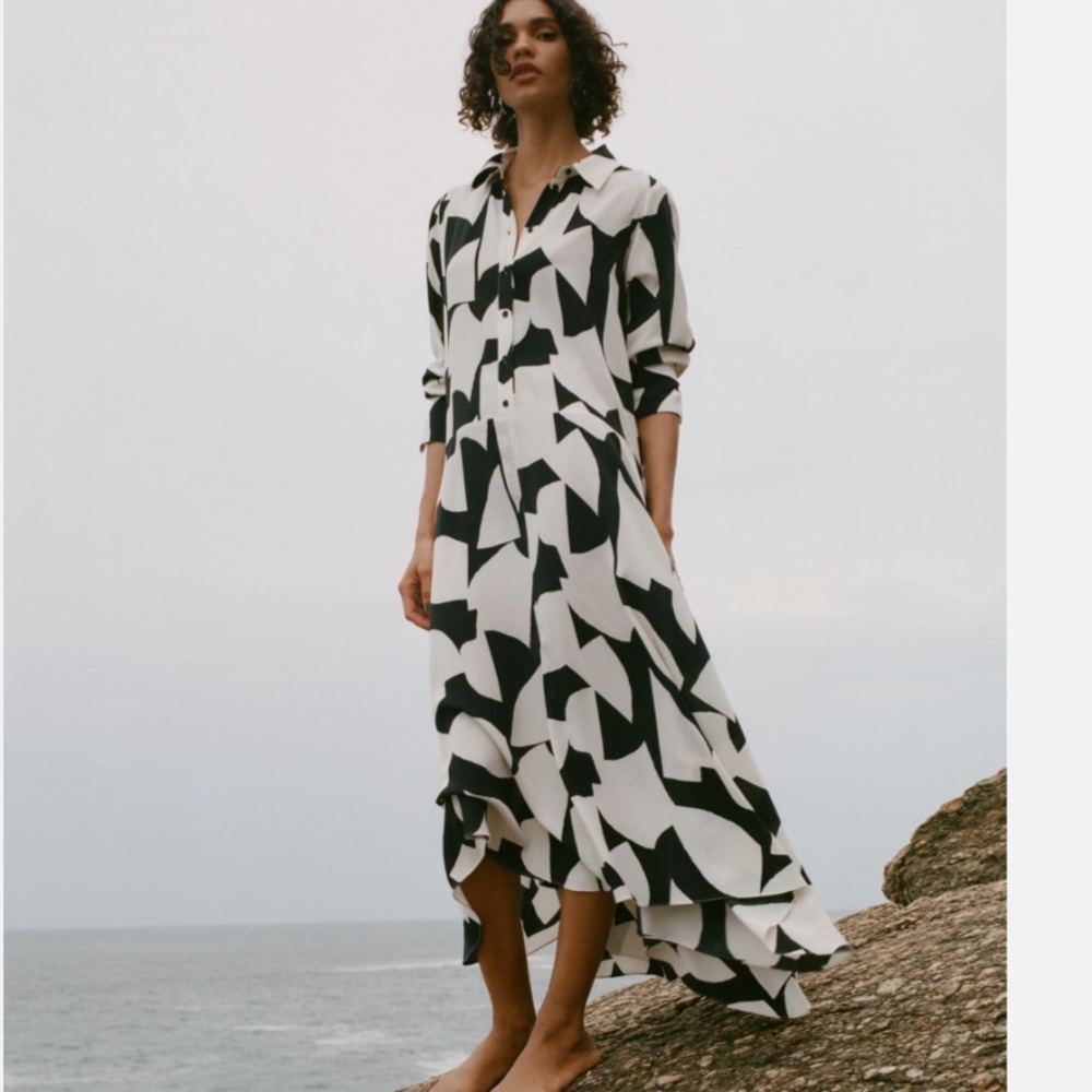 Zara NWT long print dress